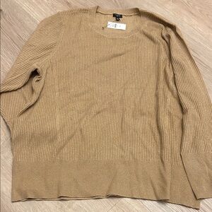 Talbots Women's Tan Crew Neck Sweater